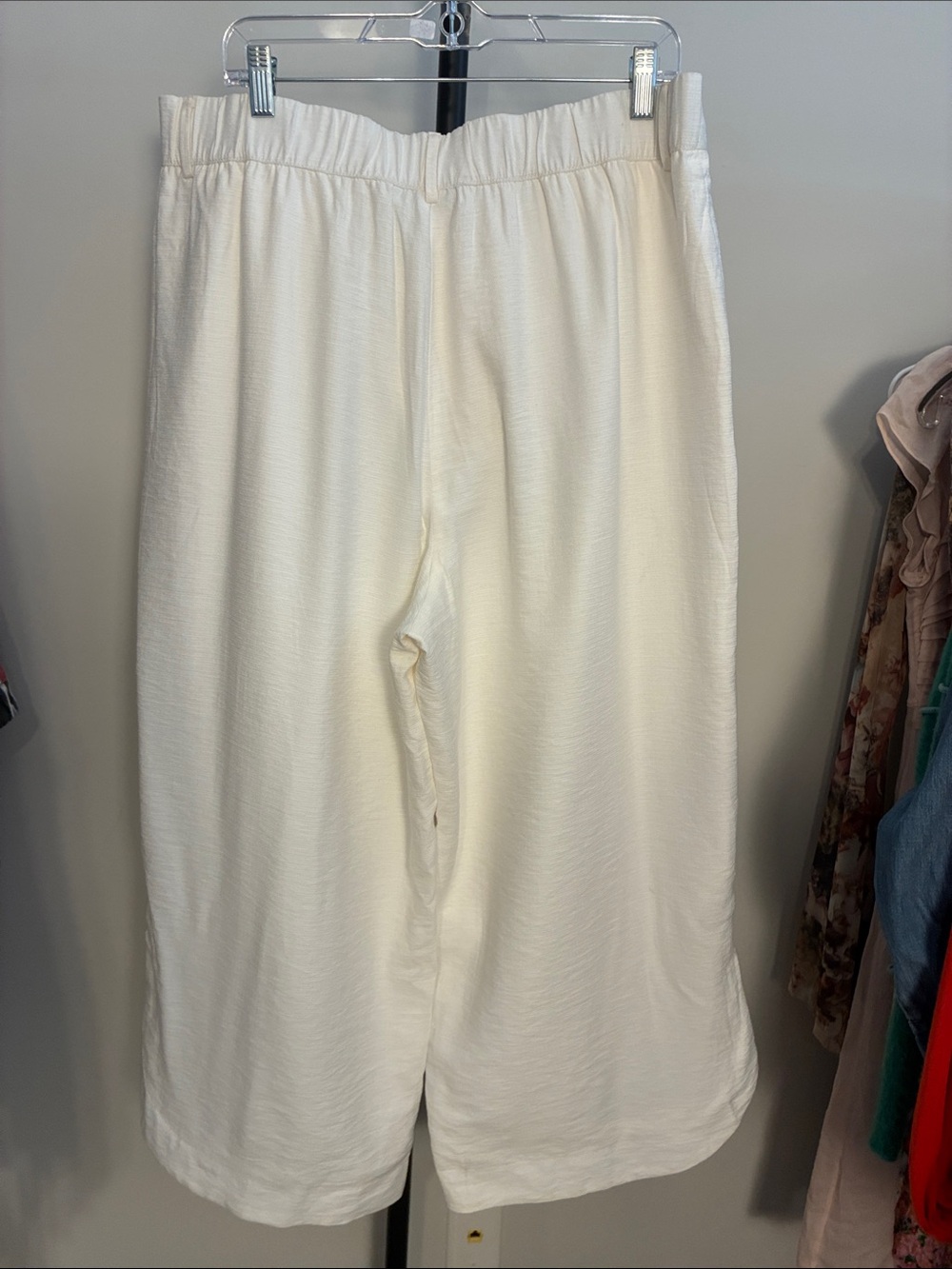 New with Flaw Ryegrass Wide Leg High Rise Cropped Pants Cream Size XL - Picture 3 of 7